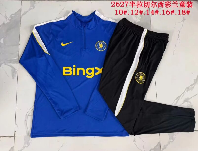 Kids Chelsea 26/27 Tracksuit - Blue/Yellow